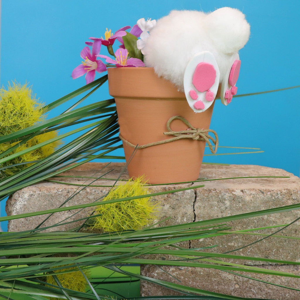 Spring Crafts: How To Make A Bunny In A Flower Pot